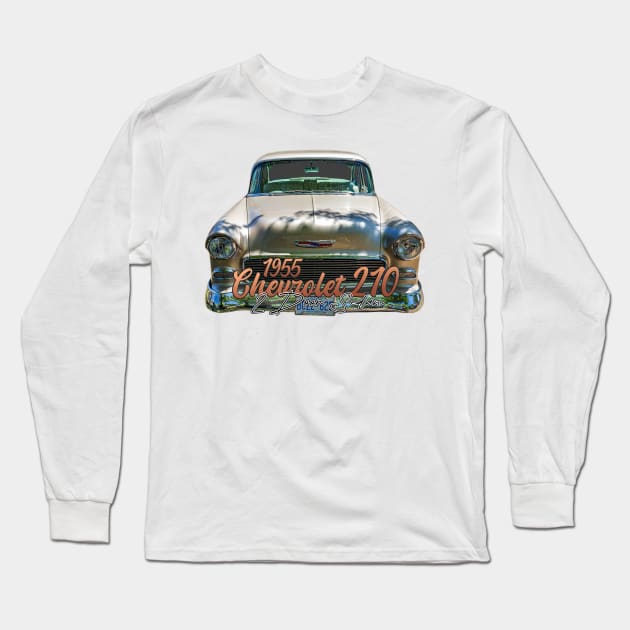 1955 Chevrolet 210 2 Door Sedan Long Sleeve T-Shirt by Gestalt Imagery